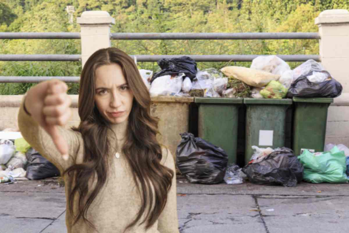 Donna immondizia